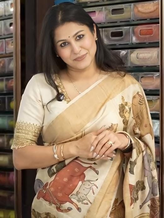 Linen Saree Gold Jari border