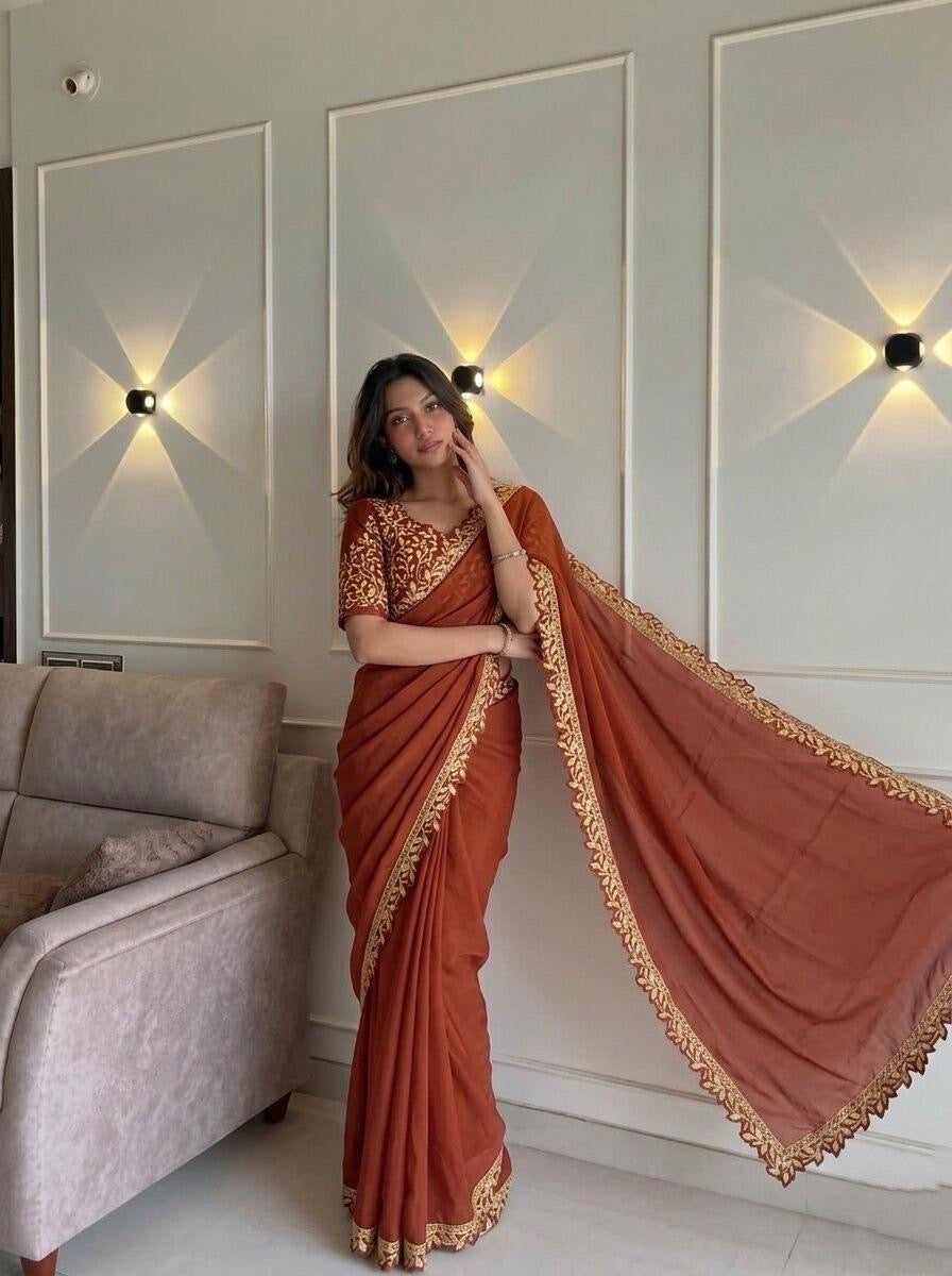 Party Wear Soft Rangoli Silk