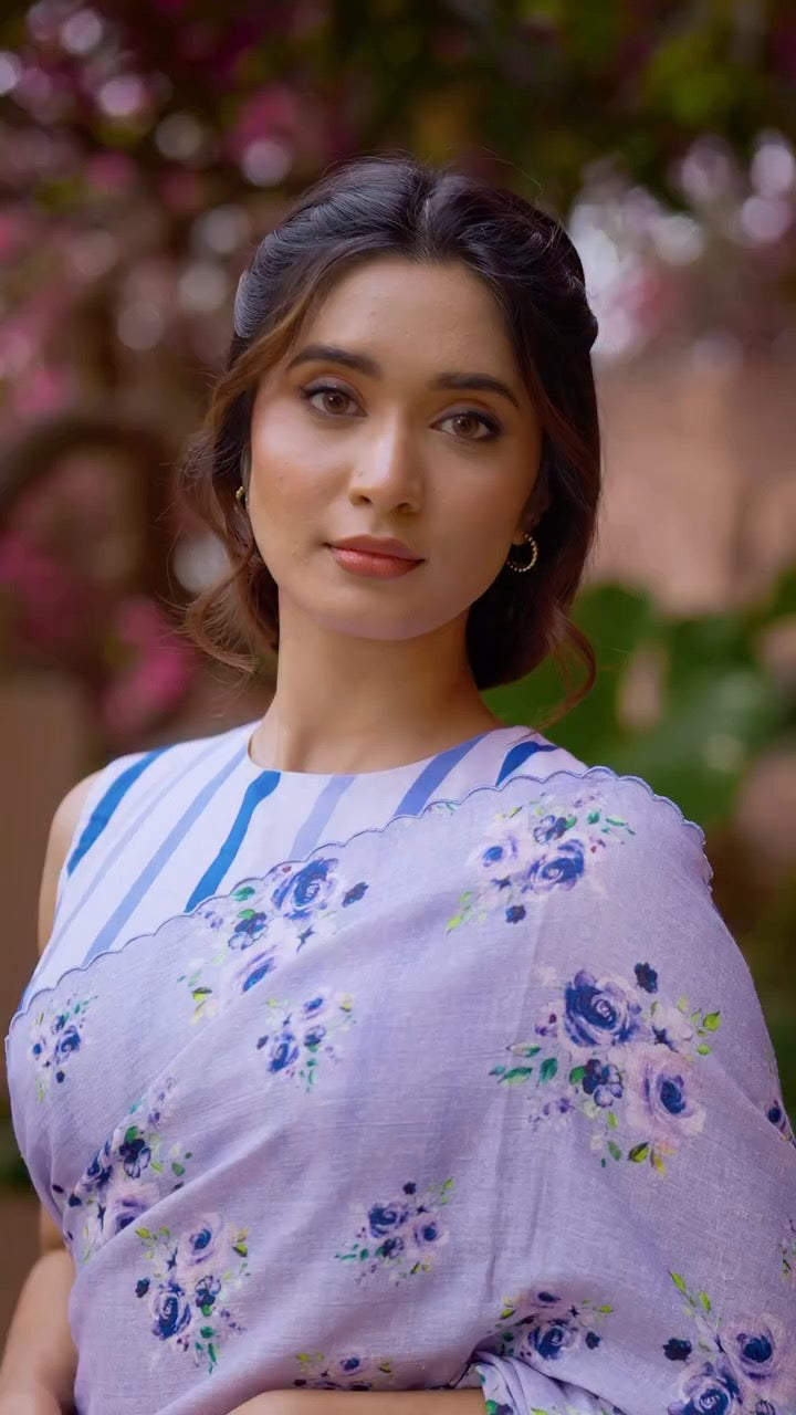 Soft Linen Saree