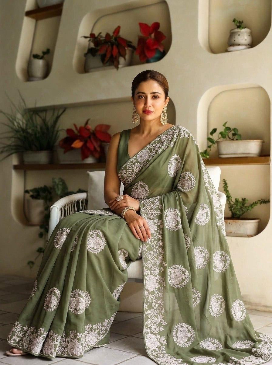 Soft Premium Georgette Saree