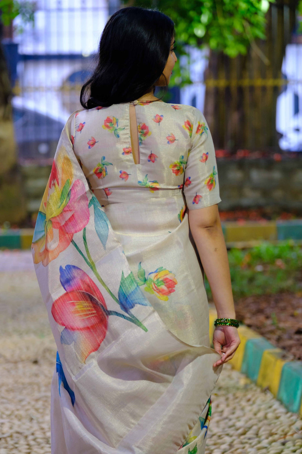Linen Tissue Silk Saree