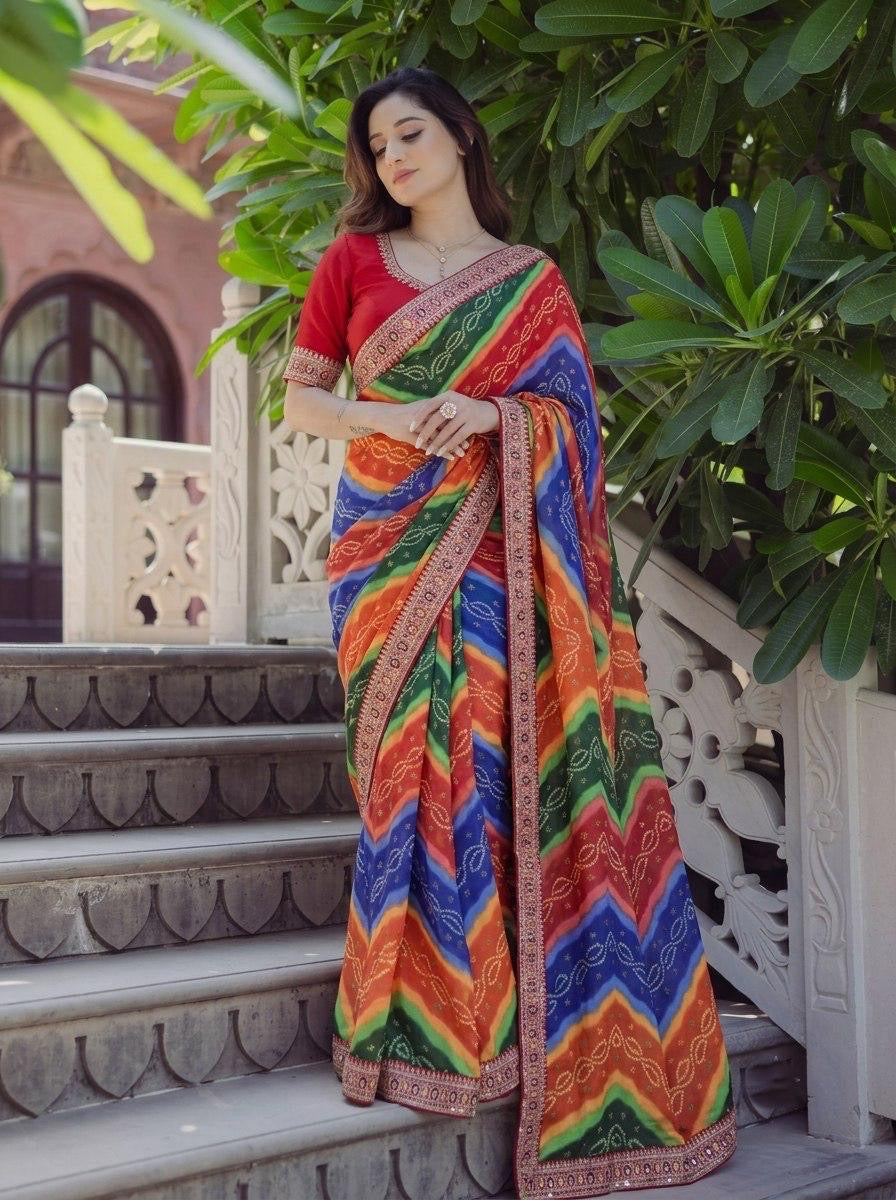 Savan Bandhej Sarees