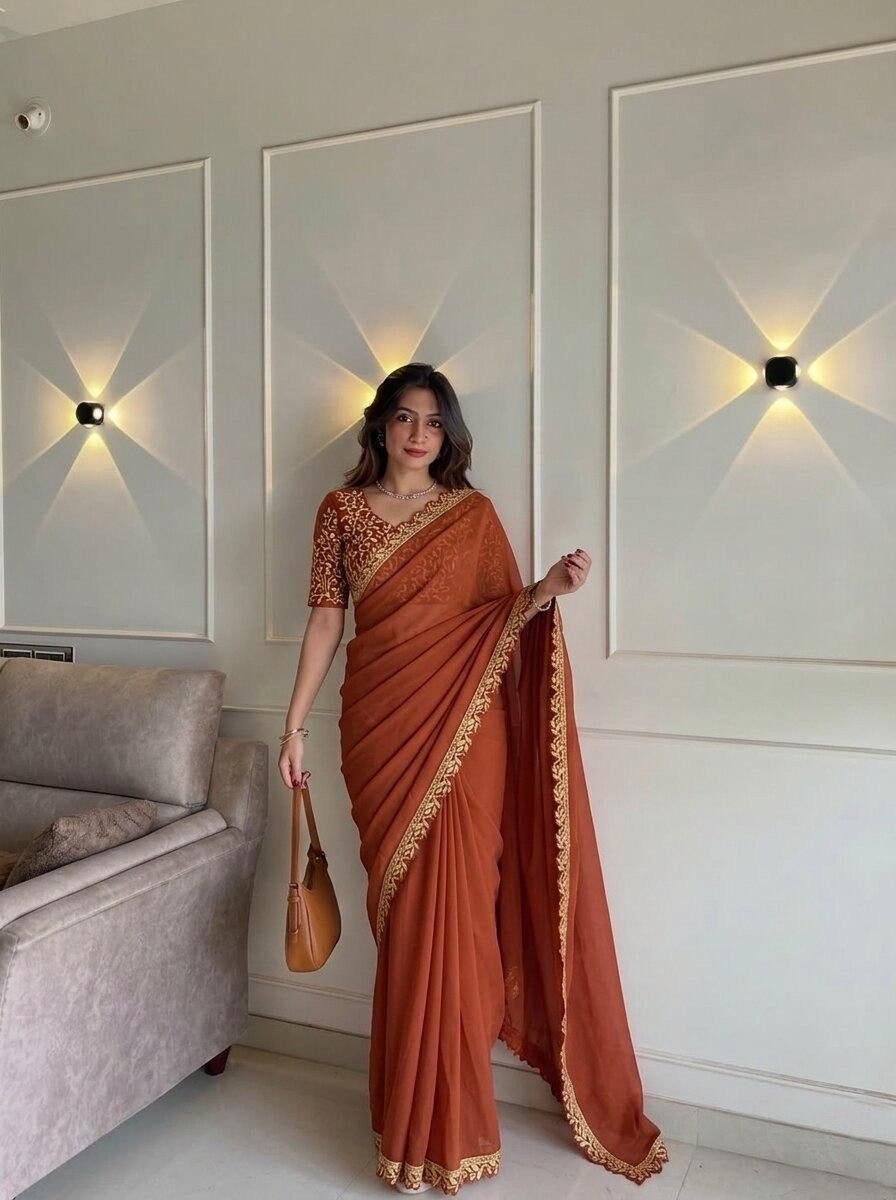 Party Wear Soft Rangoli Silk