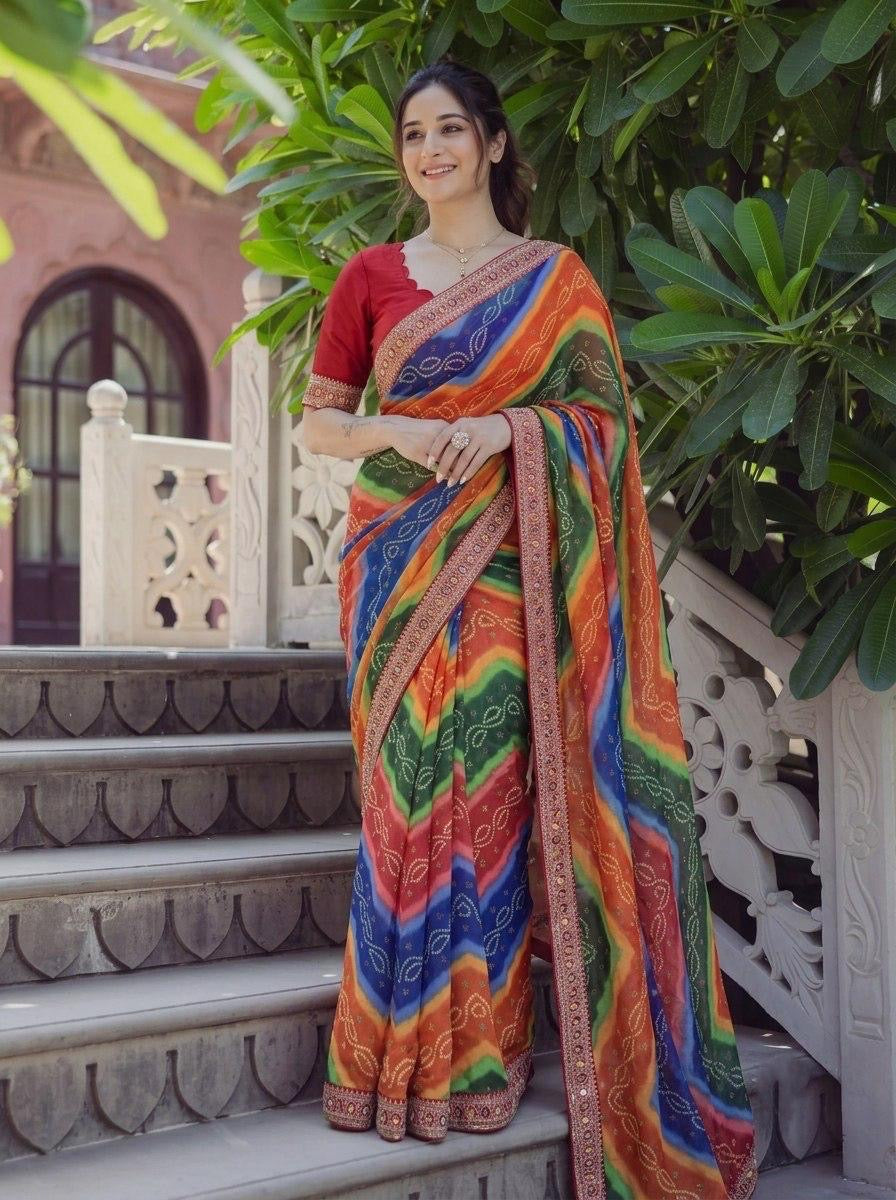 Savan Bandhej Sarees