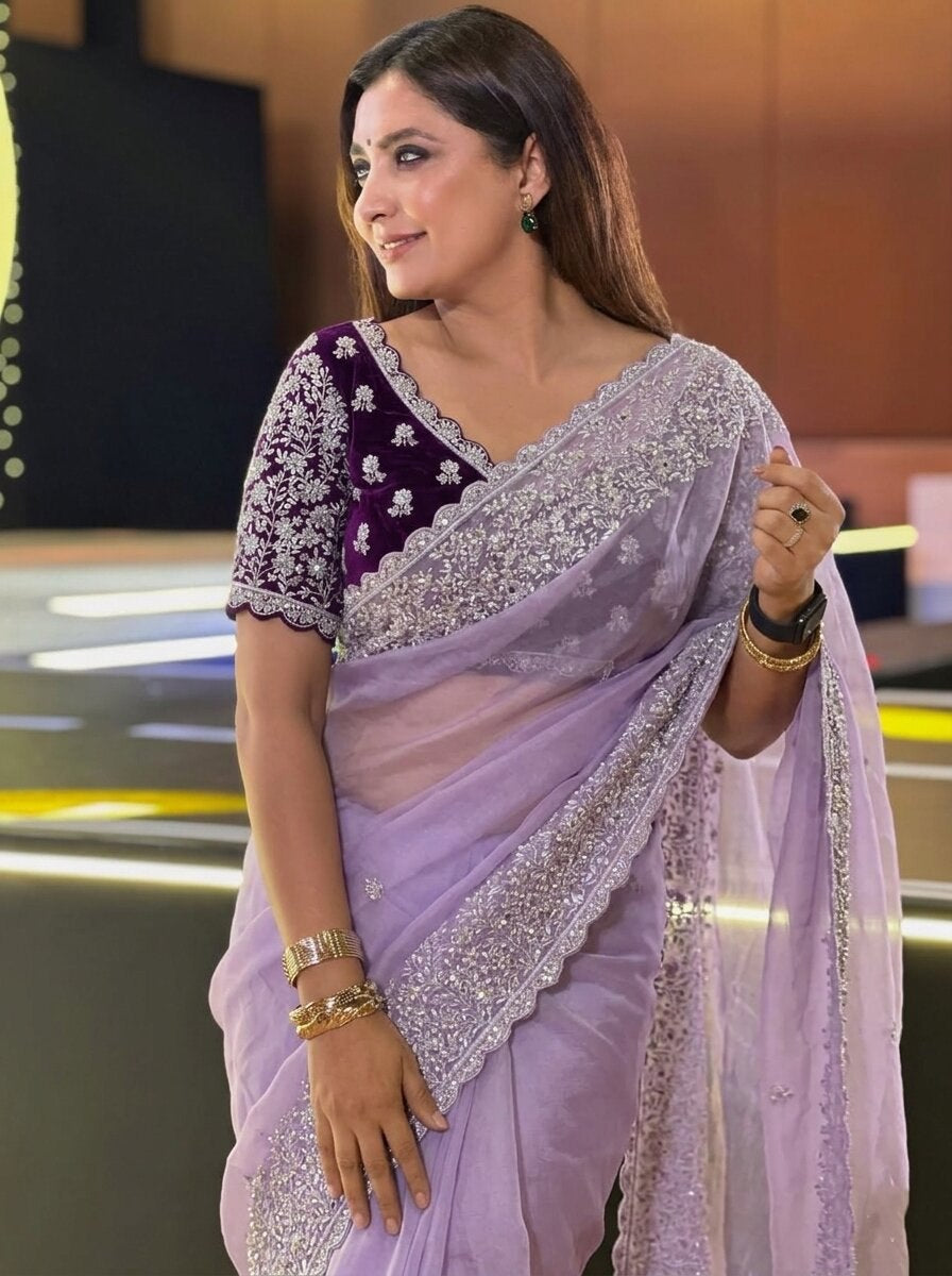 Party Wear Soft Organza Saree