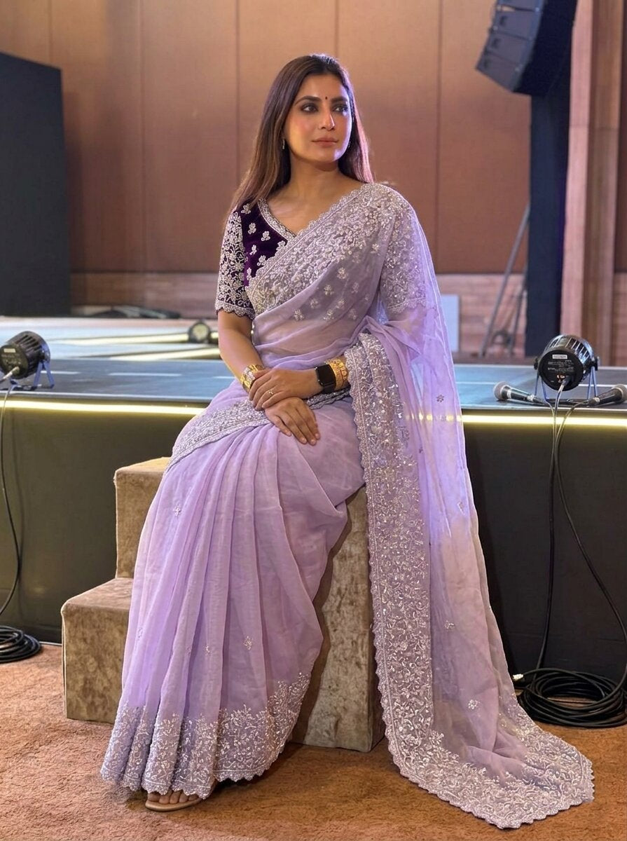 Party Wear Soft Organza Saree