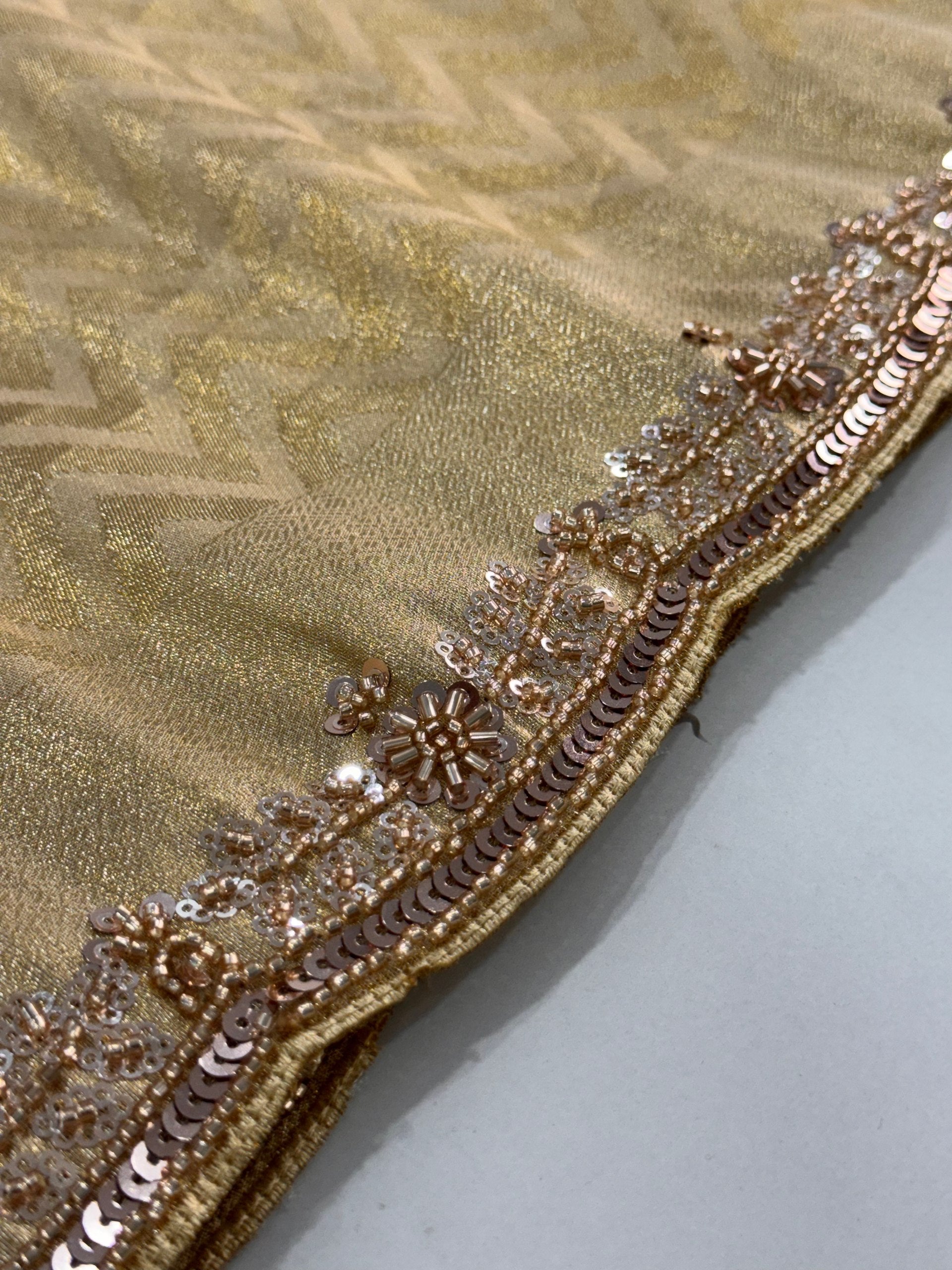 Pure Kanjivaram Silk Beads Work Saree