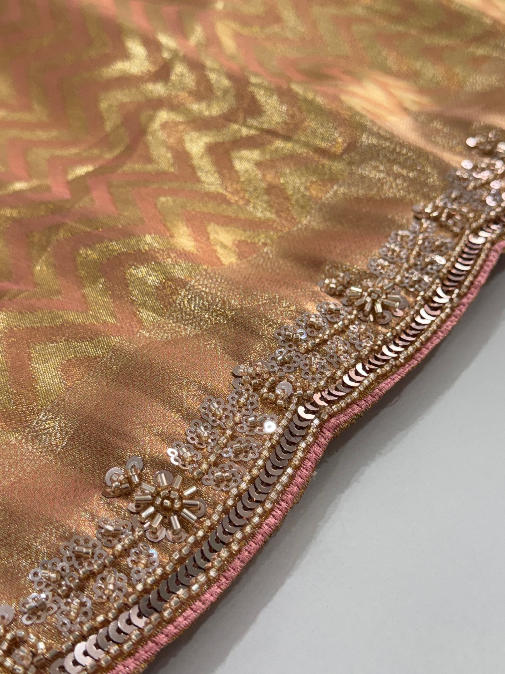 Pure Kanjivaram Silk Beads Work Saree