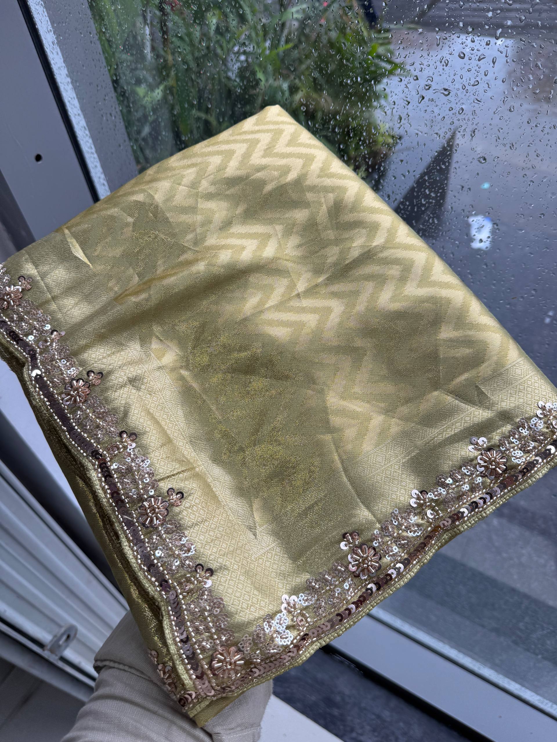 Pure Kanjivaram Silk Beads Work Saree
