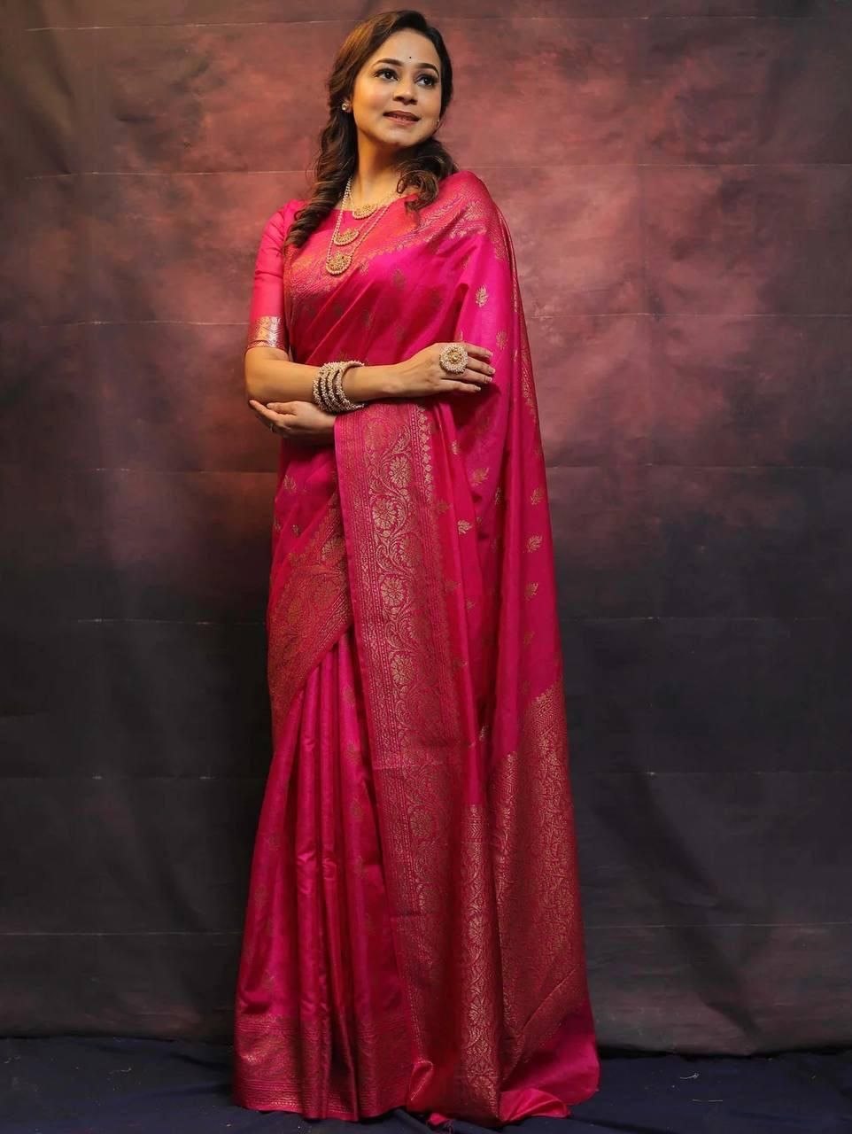 Premium Finish Lichi Silk Saree