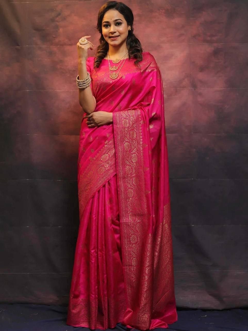 Premium Finish Lichi Silk Saree