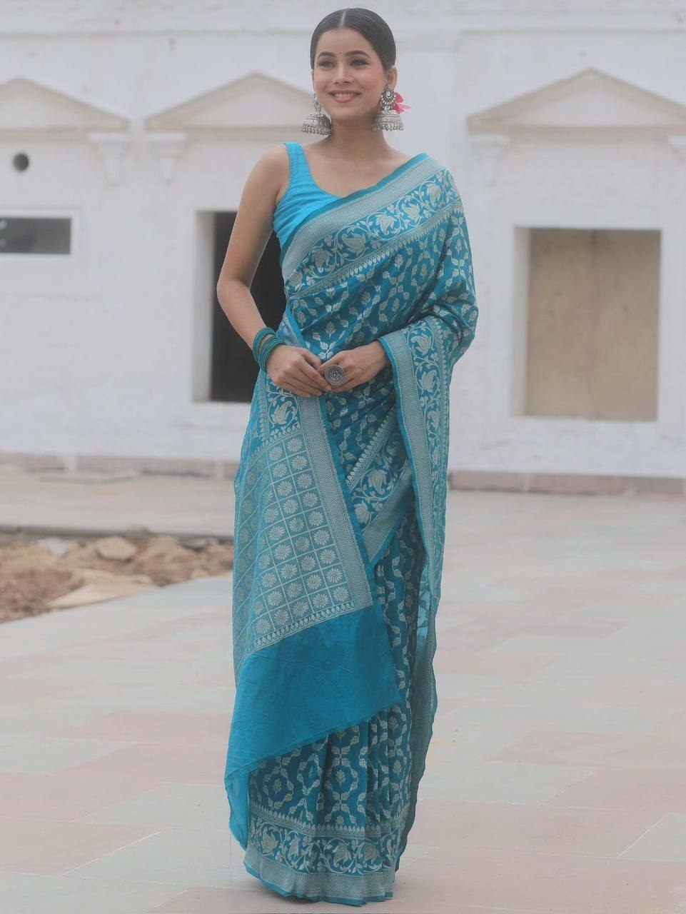 Soft Lichi Silk Saree