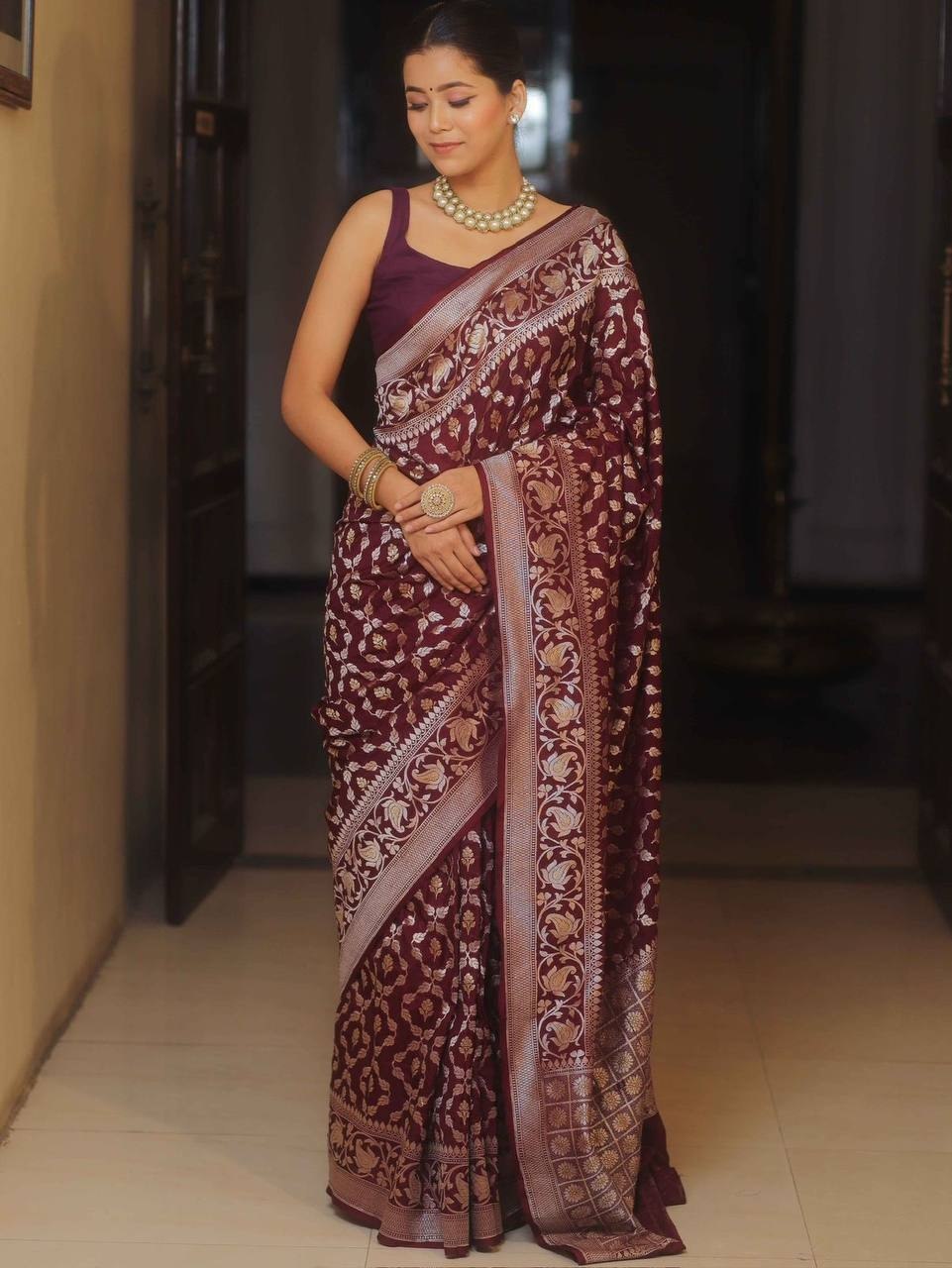 Soft Lichi Silk Saree