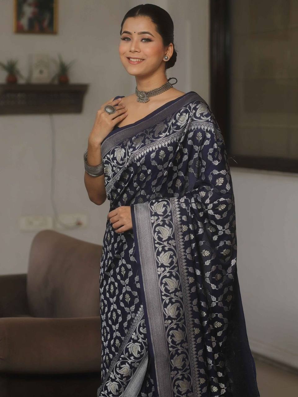 Soft Lichi Silk Saree