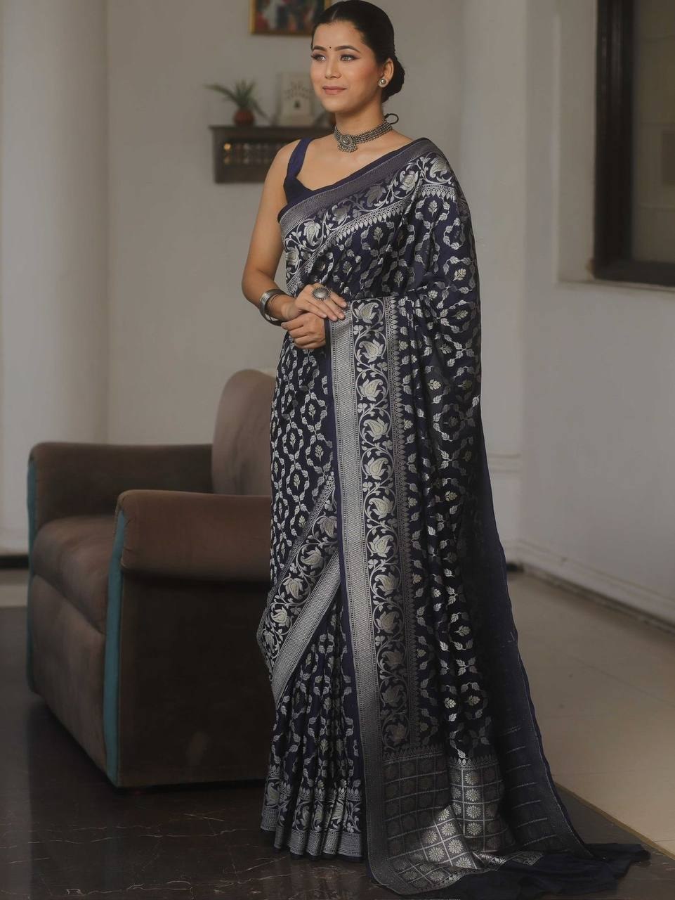 Soft Lichi Silk Saree