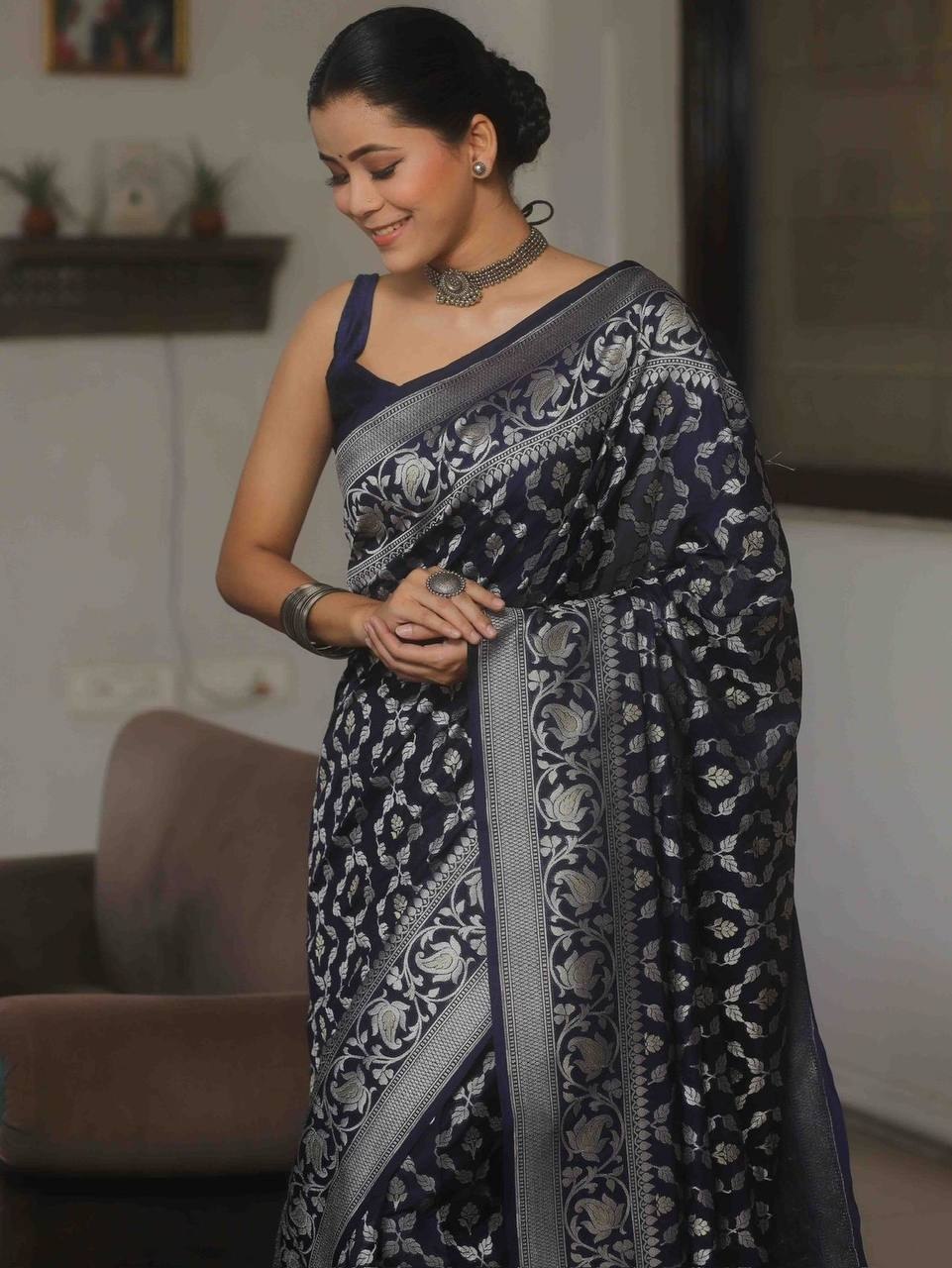 Soft Lichi Silk Saree