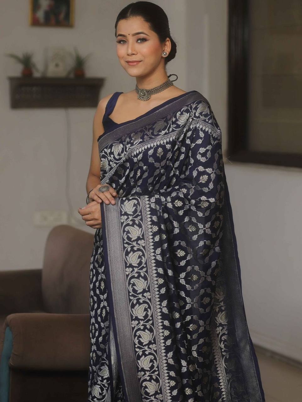 Soft Lichi Silk Saree