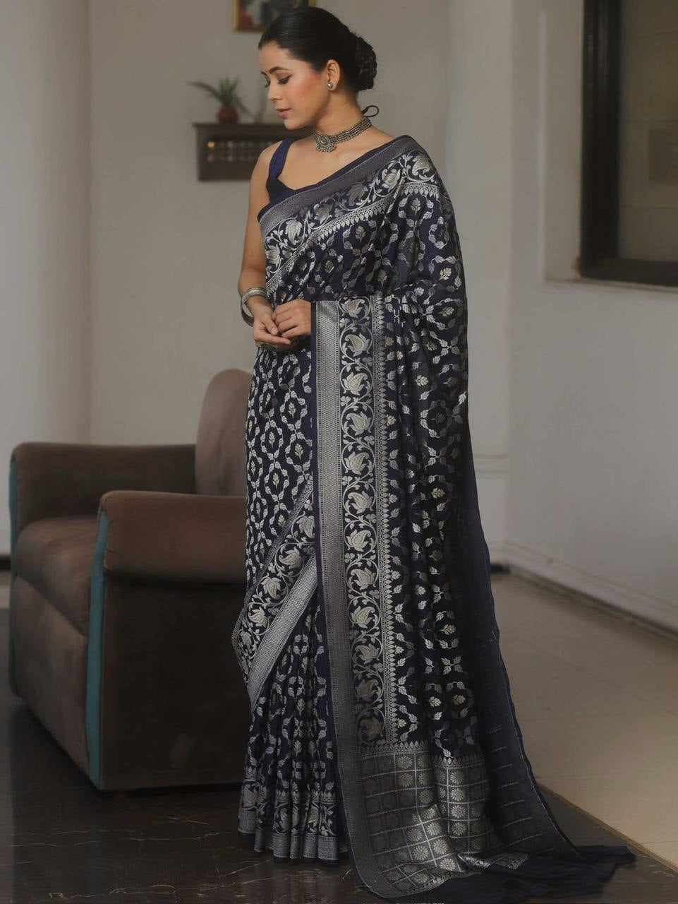 Soft Lichi Silk Saree