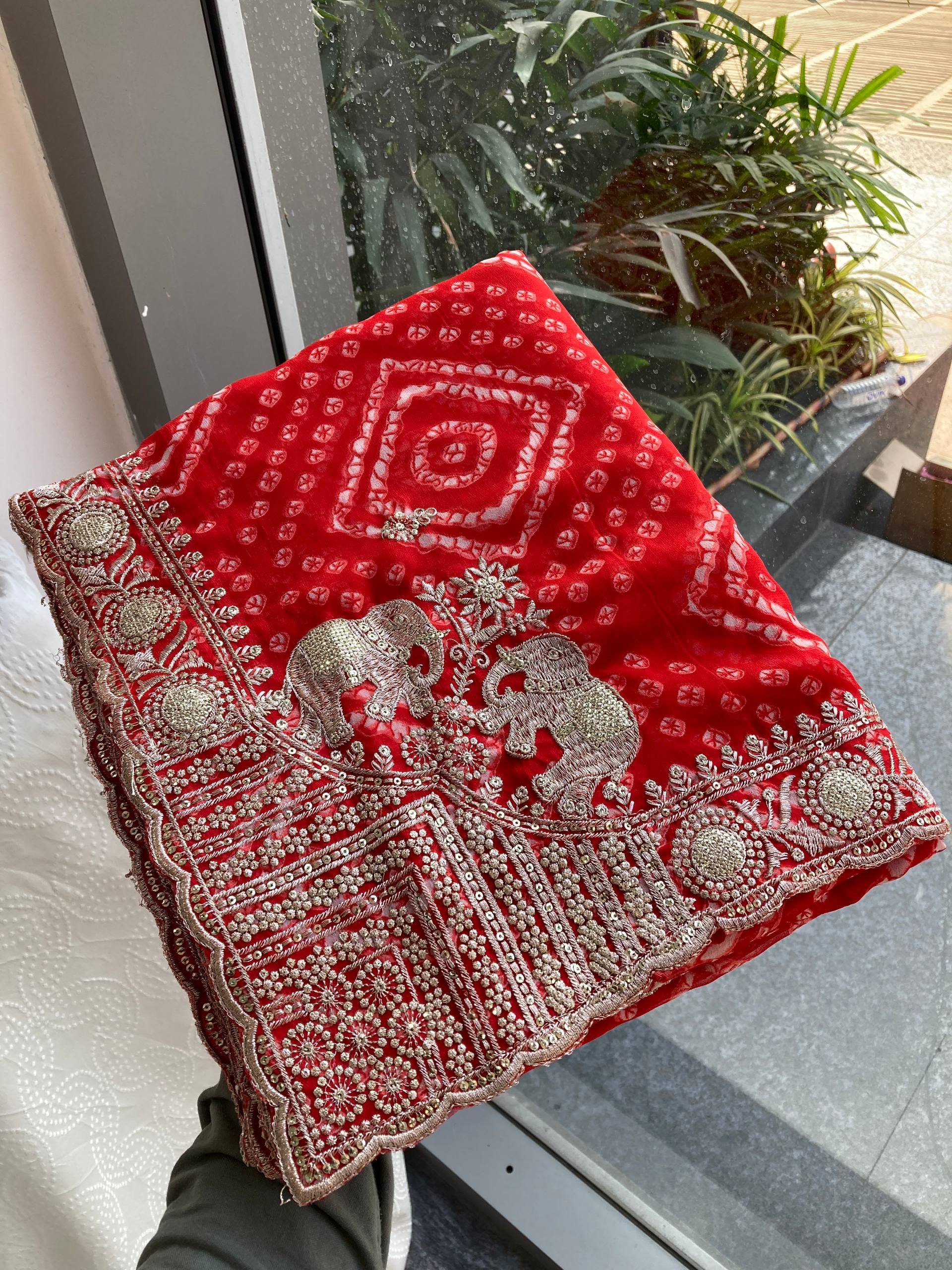 Bandhej Print Soft Georgette Saree