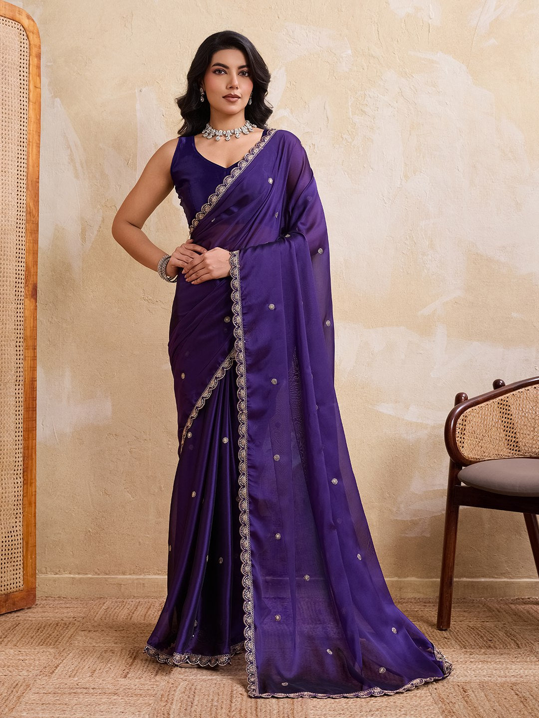 Party Wear Soft Rangoli Silk Saree