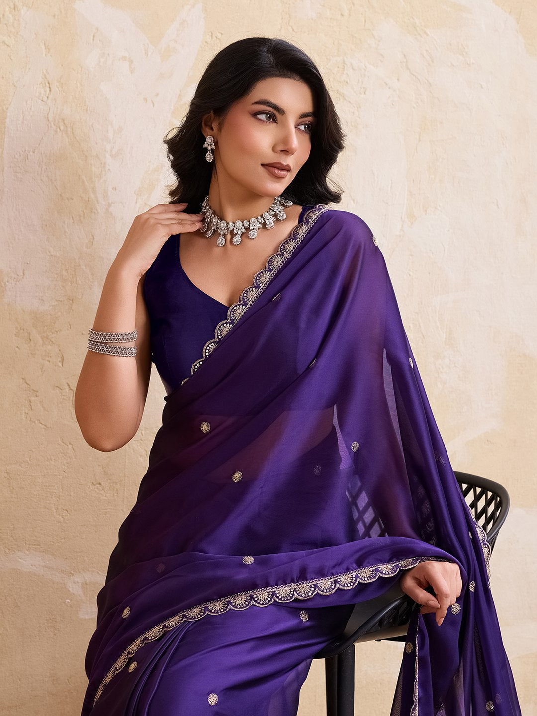 Party Wear Soft Rangoli Silk Saree