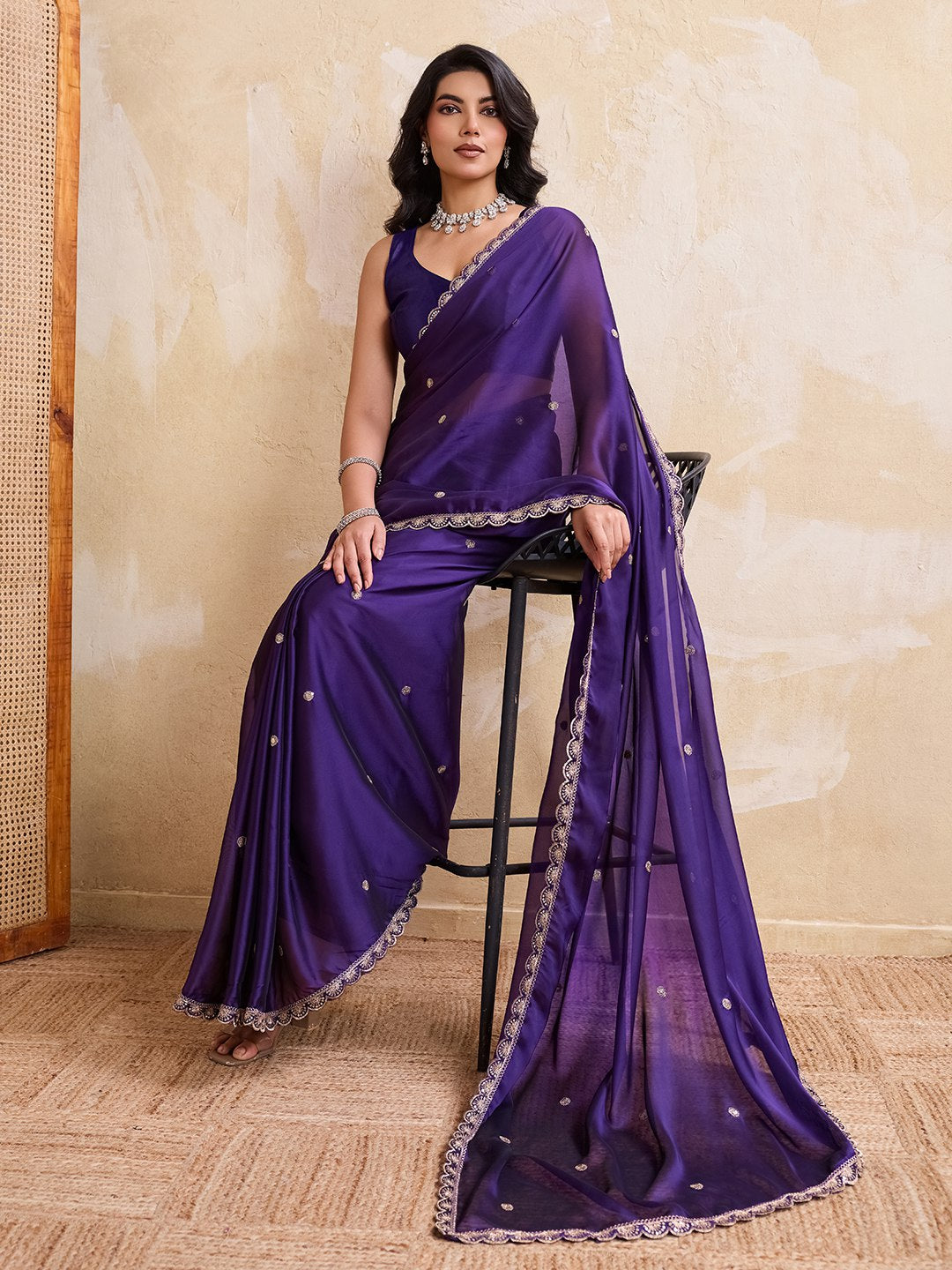 Party Wear Soft Rangoli Silk Saree