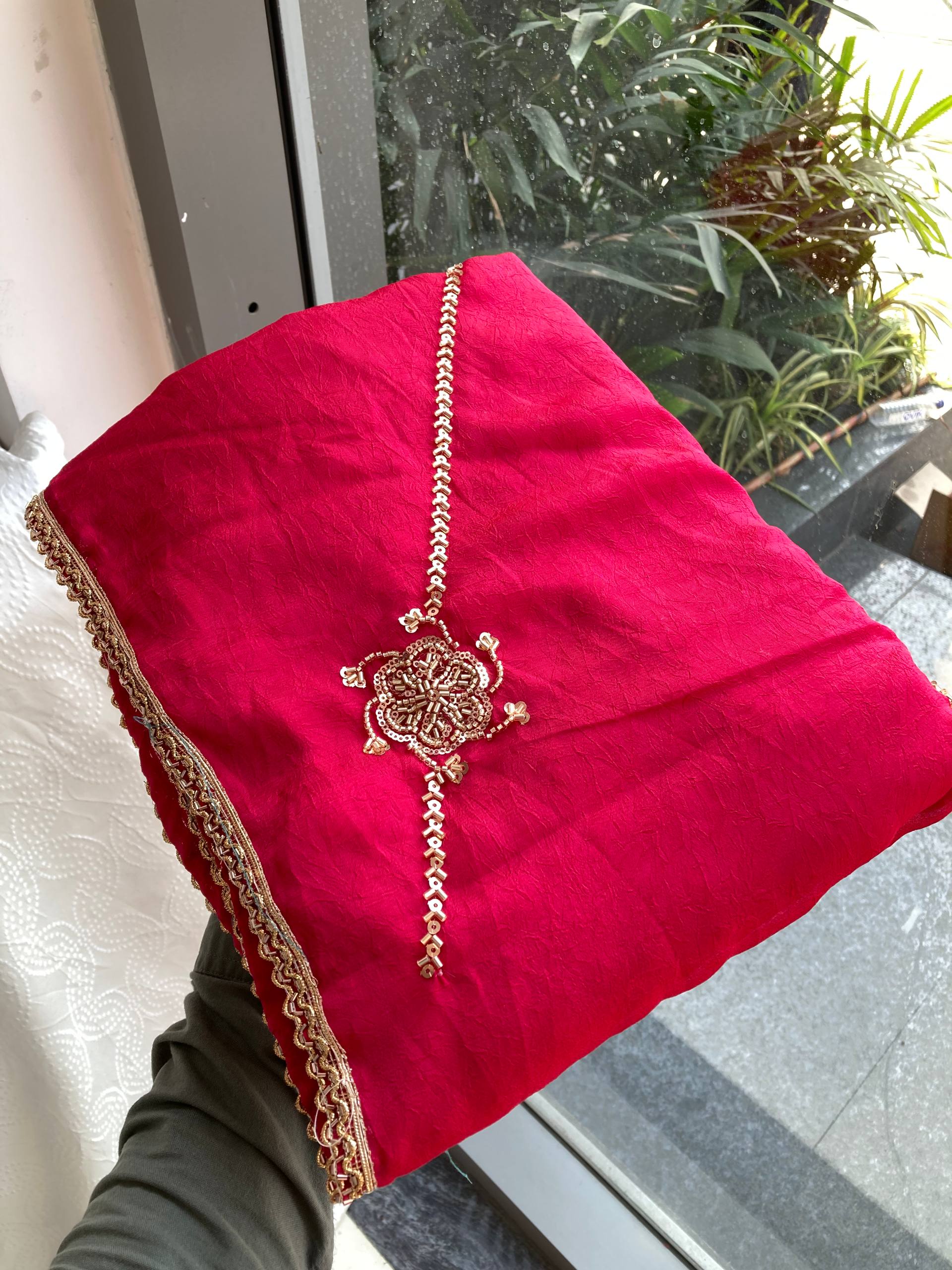 Party Wear Crush Silk Saree