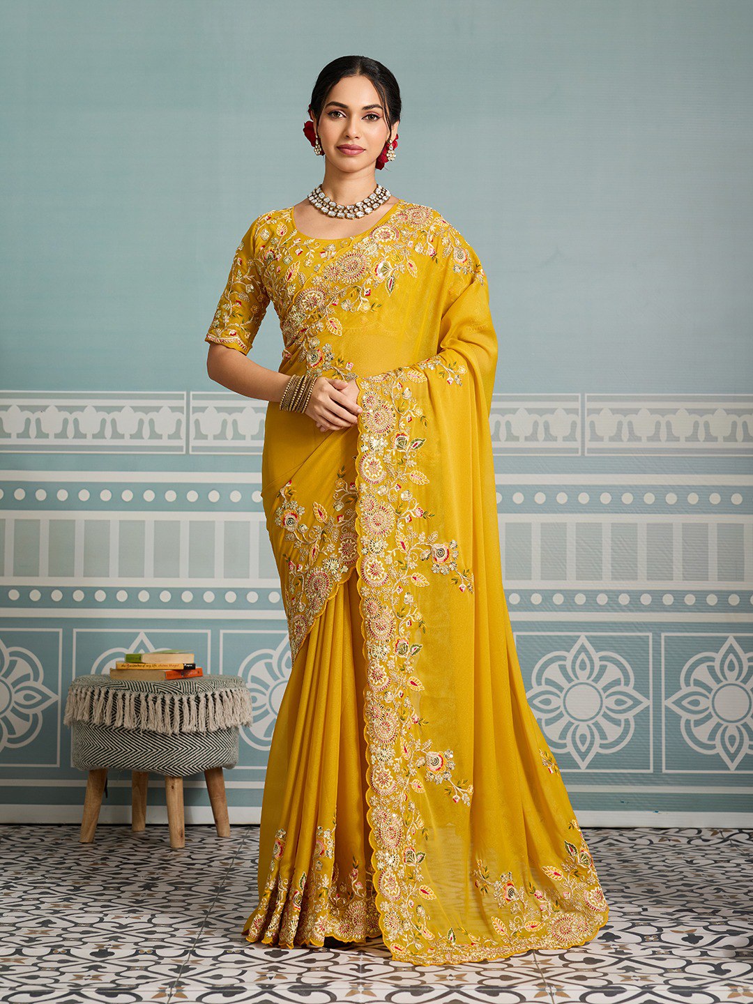 Party Wear Soft Georgette Saree