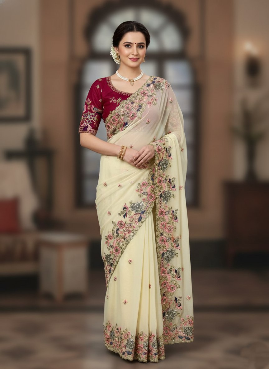 Party Wear Soft Georgette Saree