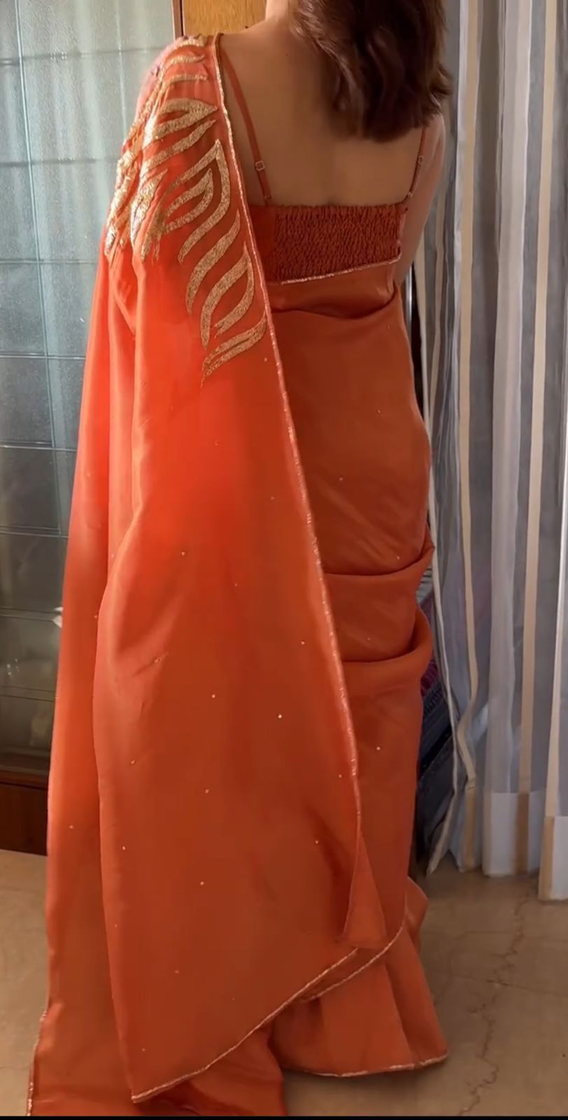 Pure Satin Jimmy Choo Saree