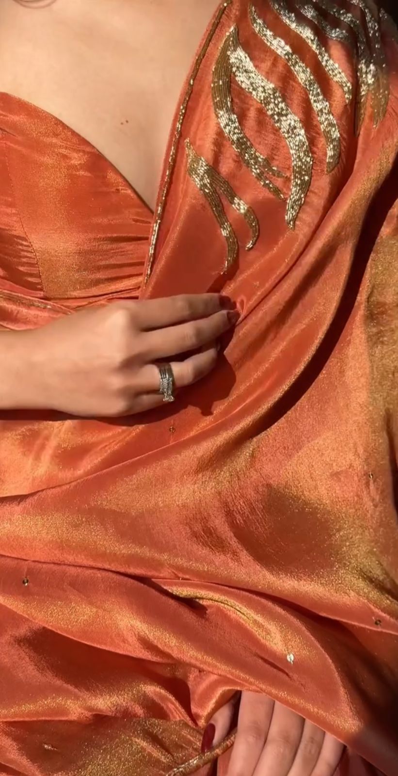 Pure Satin Jimmy Choo Saree