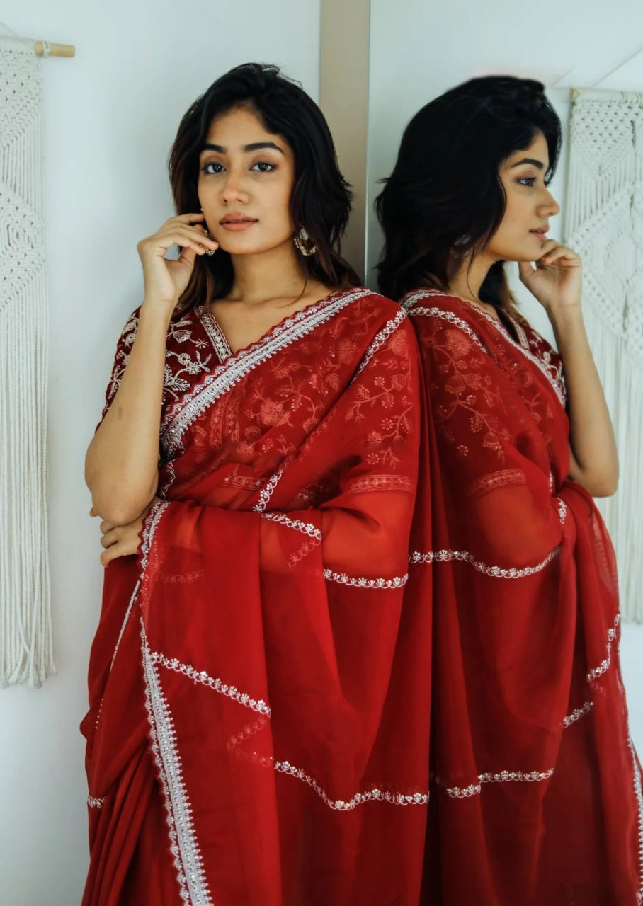 Organza Khadi Saree