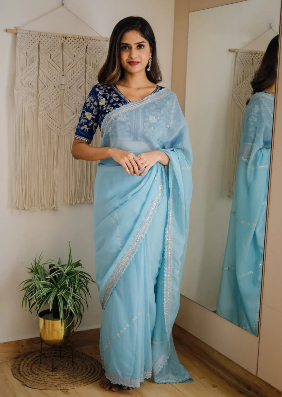 Organza Khadi Saree