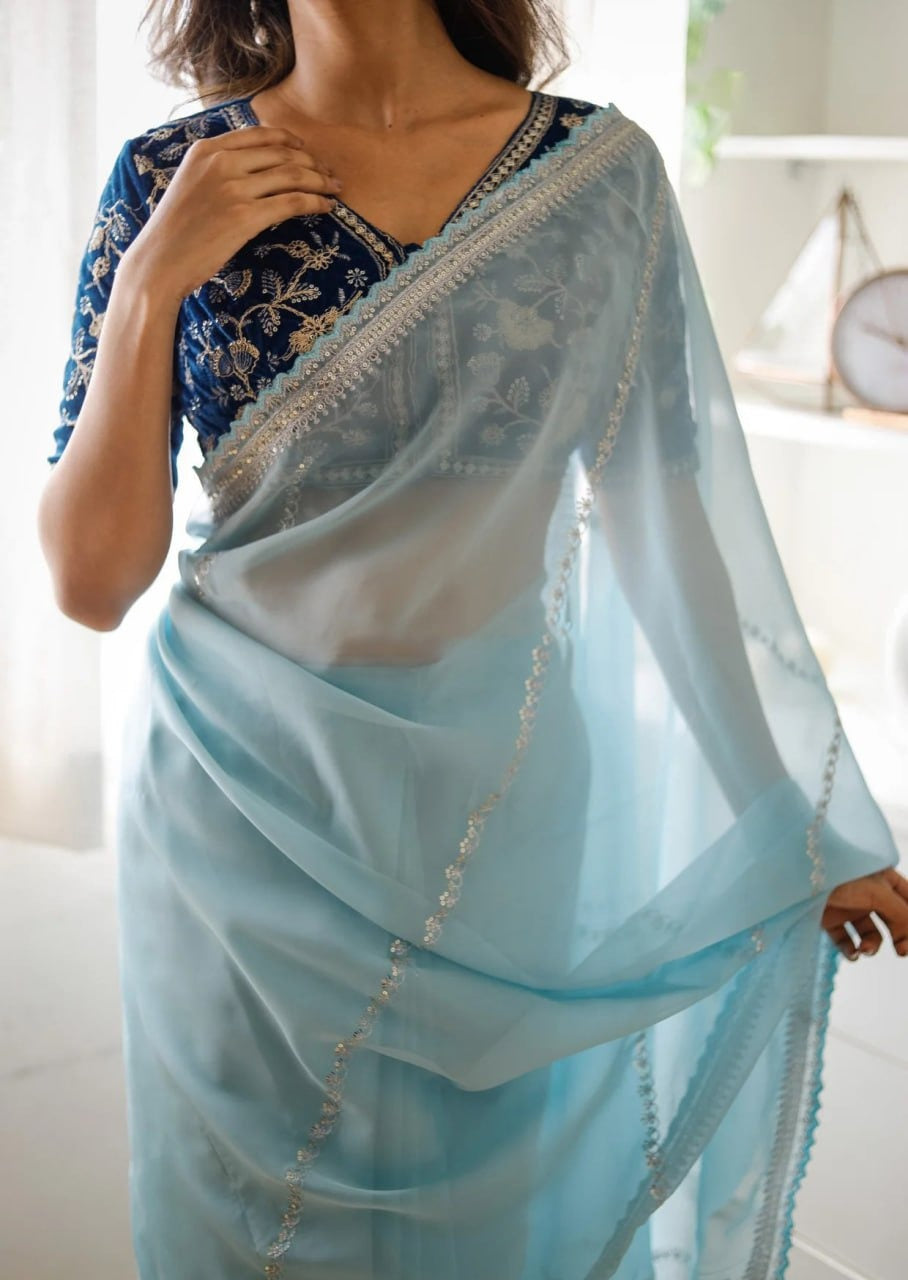 Organza Khadi Saree