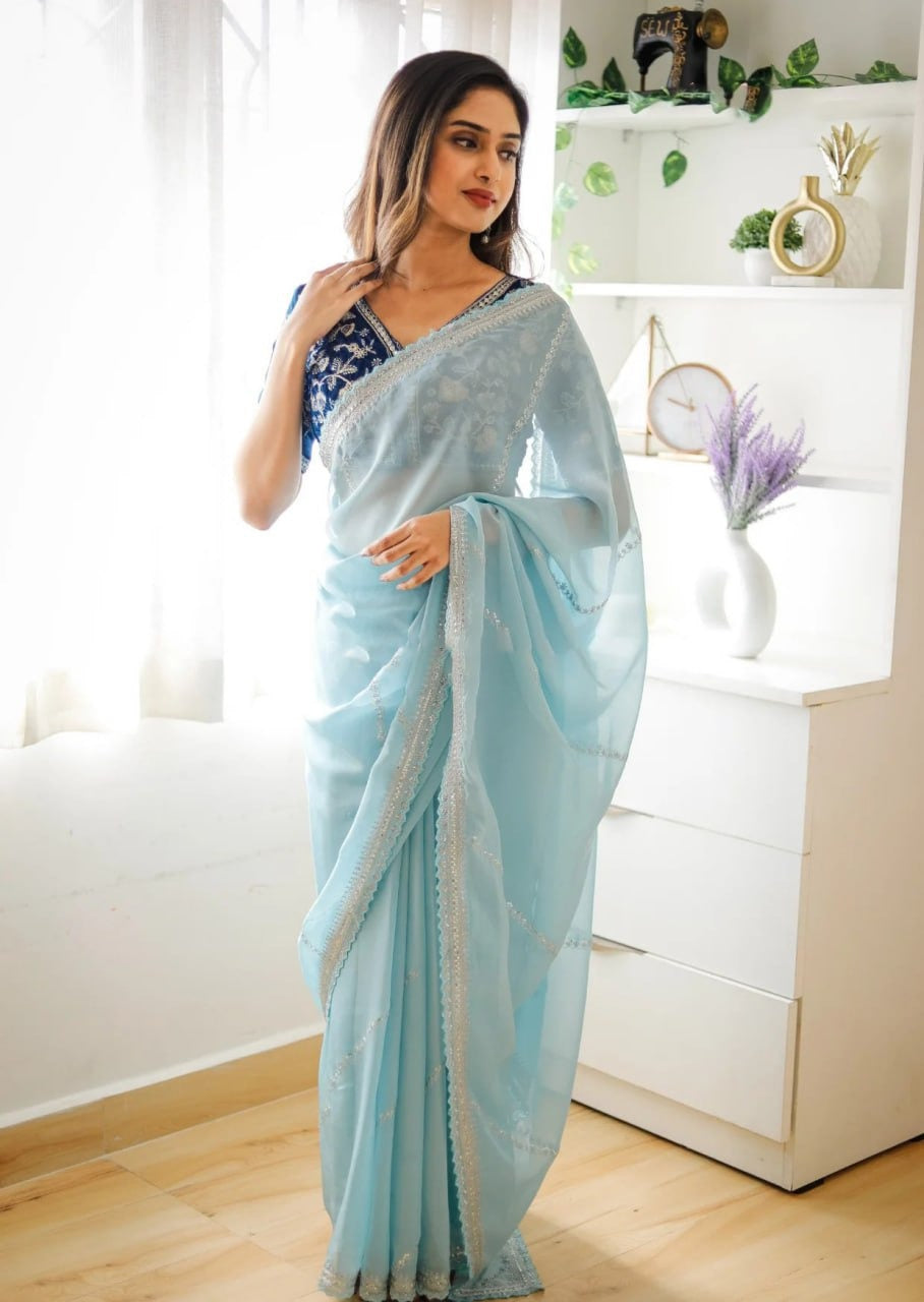 Organza Khadi Saree