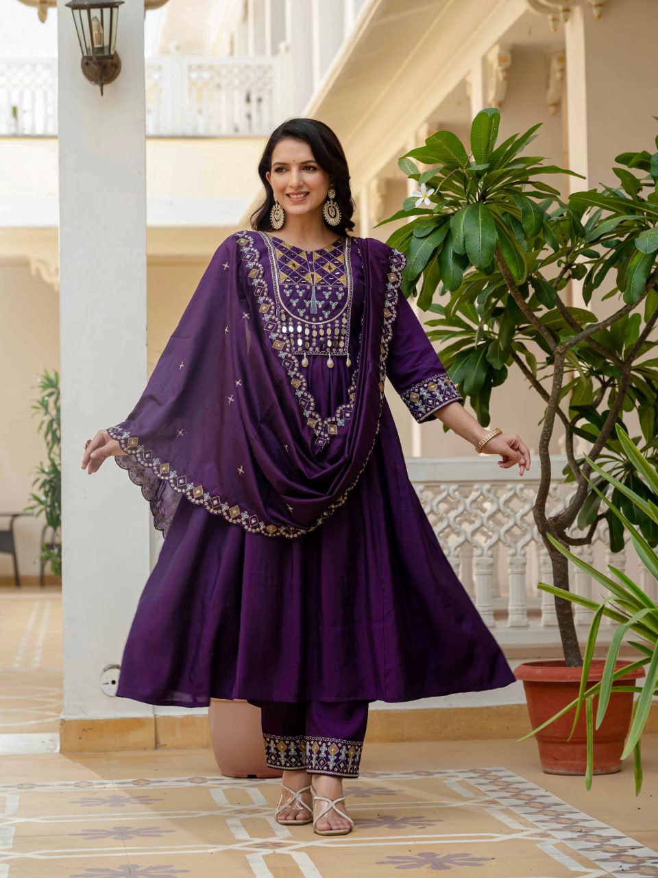 Anarkali Kurta Set (Stitched)