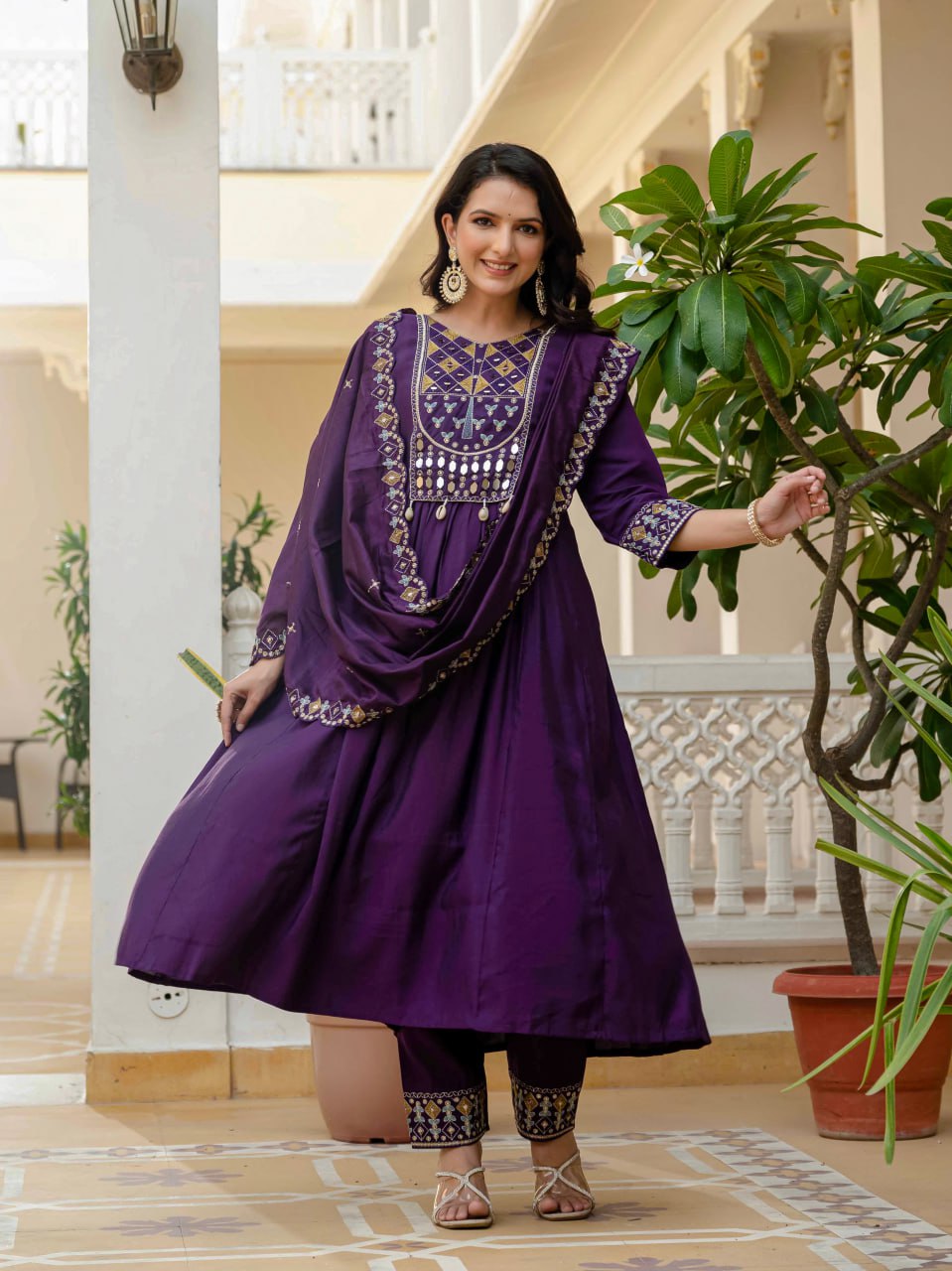 Anarkali Kurta Set (Stitched)