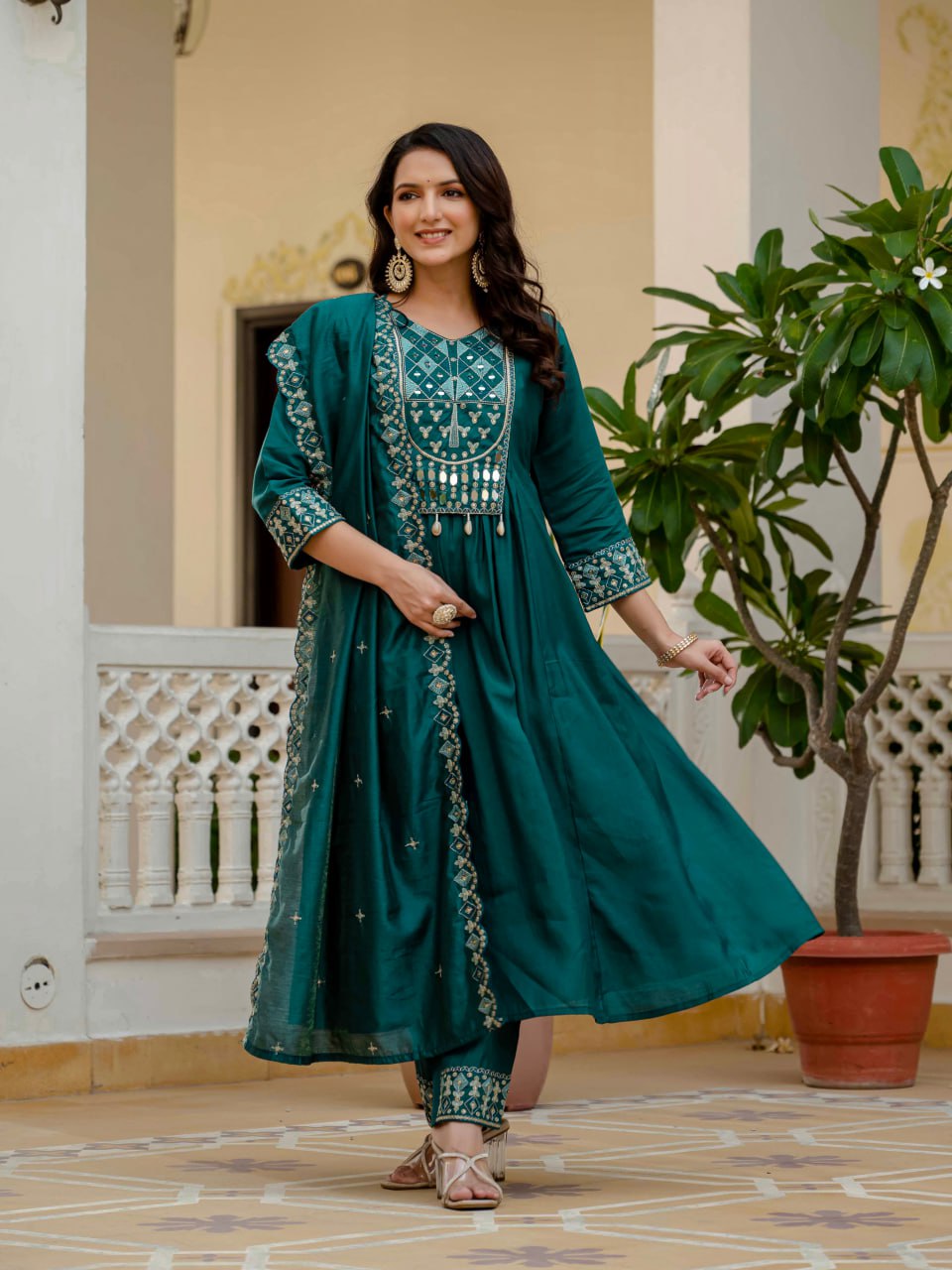 Anarkali Kurta Set (Stitched)