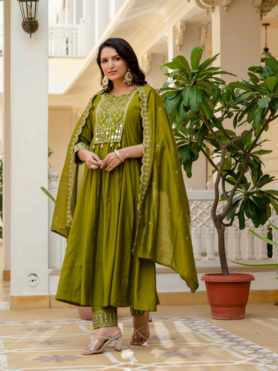 Anarkali Kurta Set (Stitched)