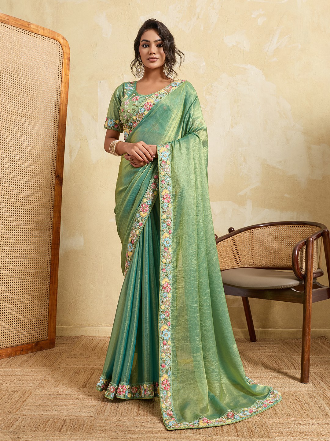 Party wear Soft Chiffon Saree