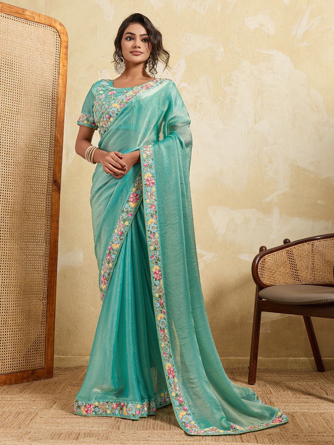 Party wear Soft Chiffon Saree