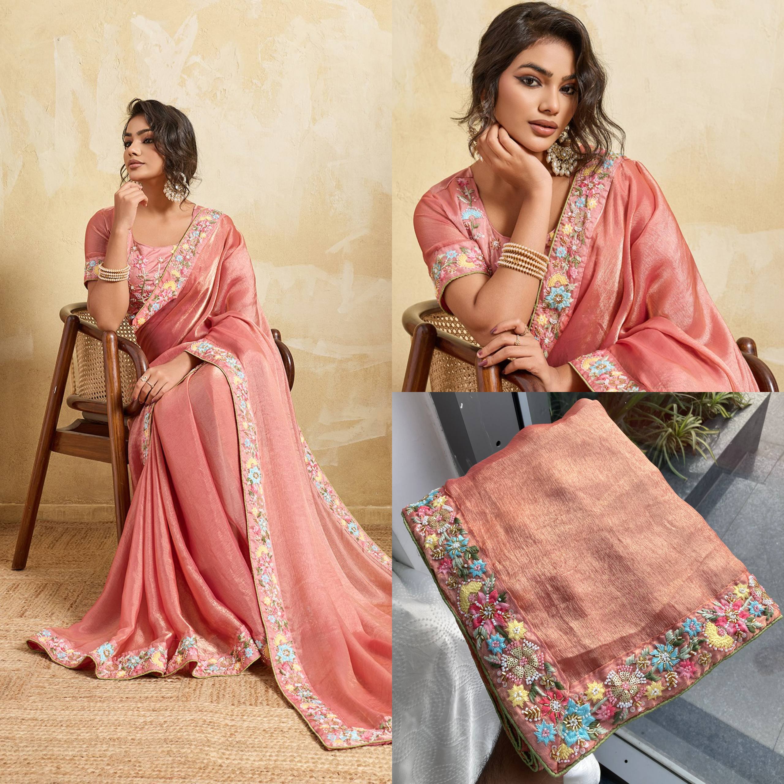 Party wear Soft Chiffon Saree