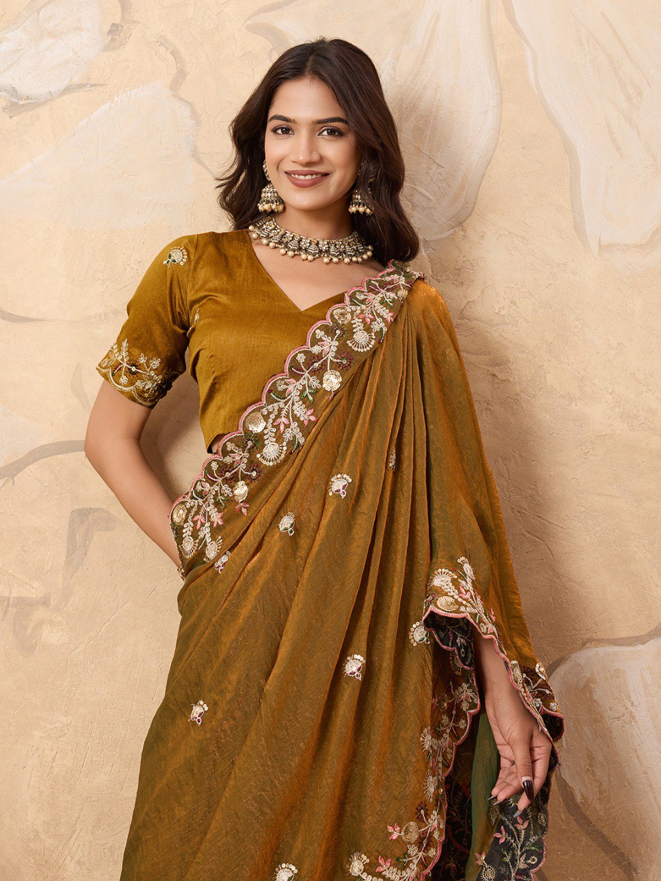 Party wear Soft Chiffon Saree