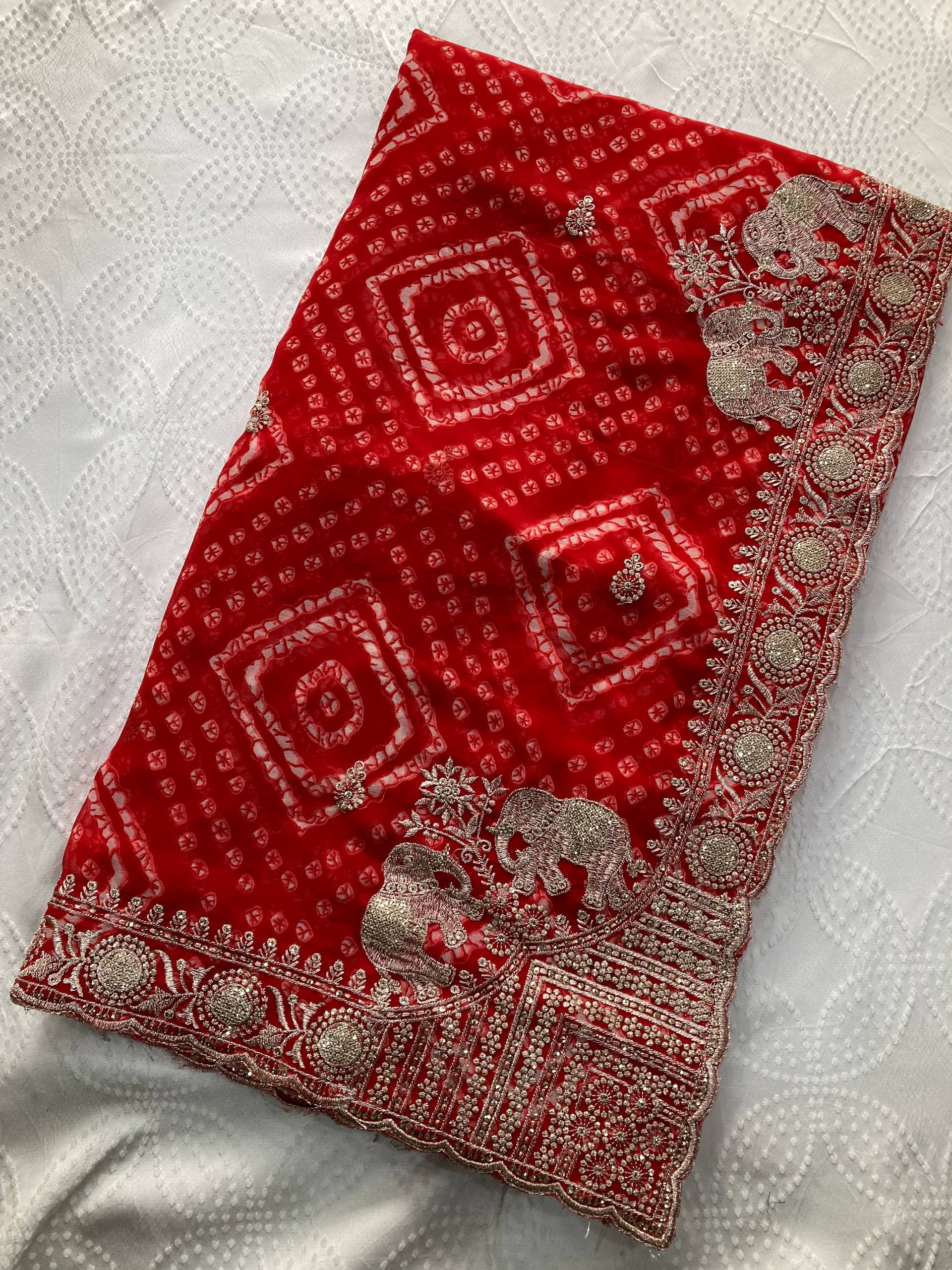 Bandhej Print Soft Georgette Saree