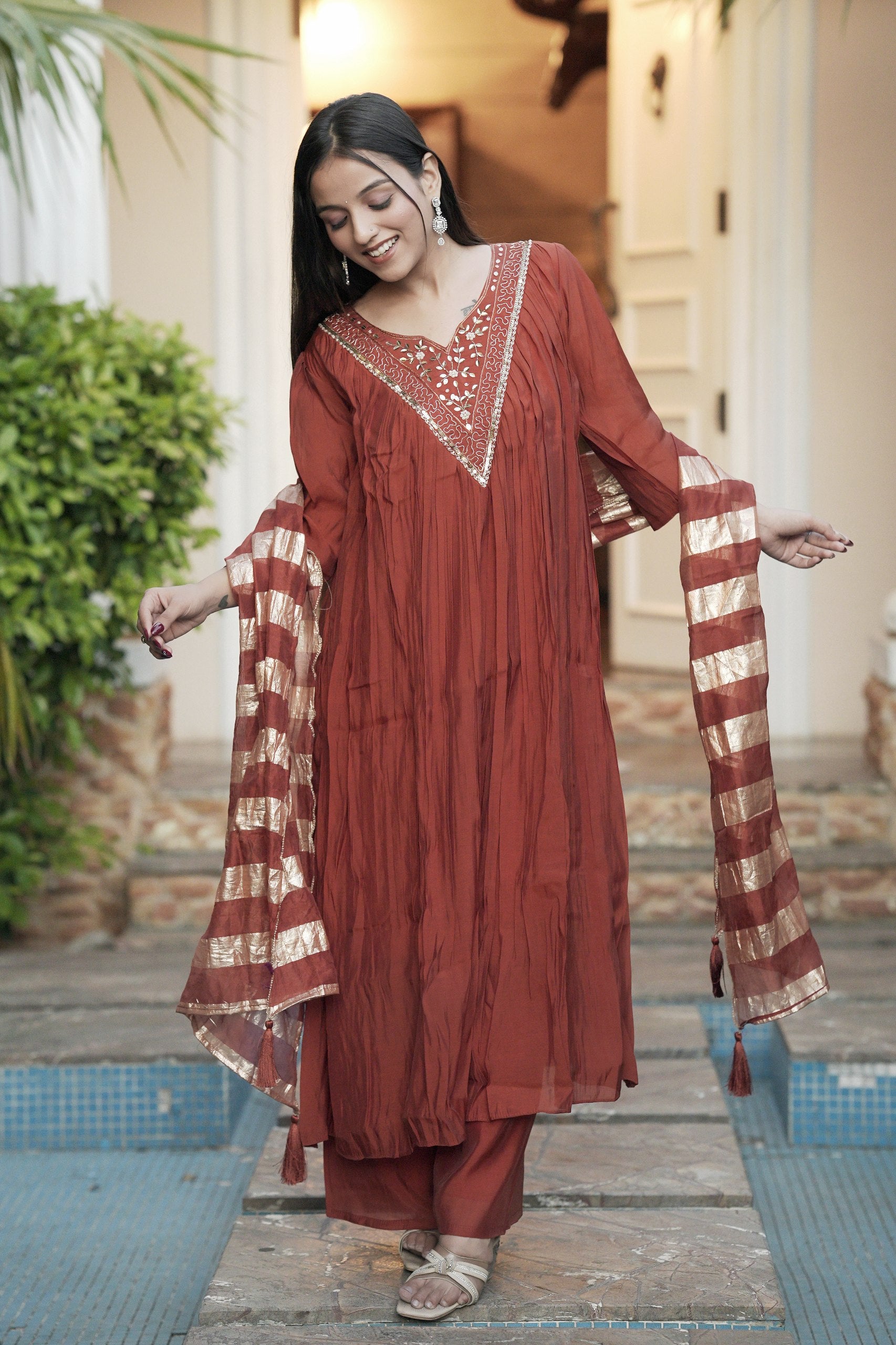 Chanderi Suit