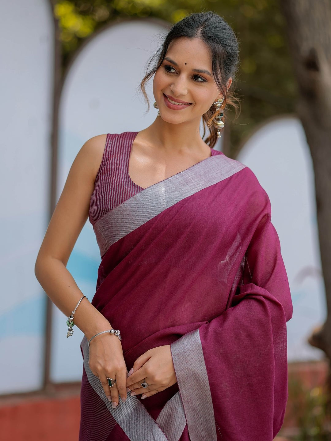 Linen Cotton Saree