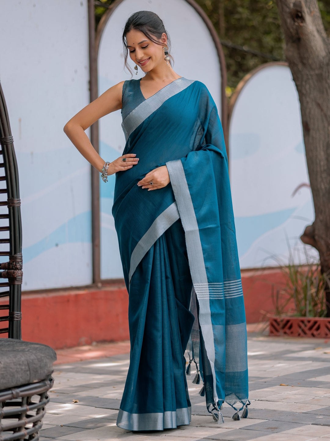 Linen Cotton Saree