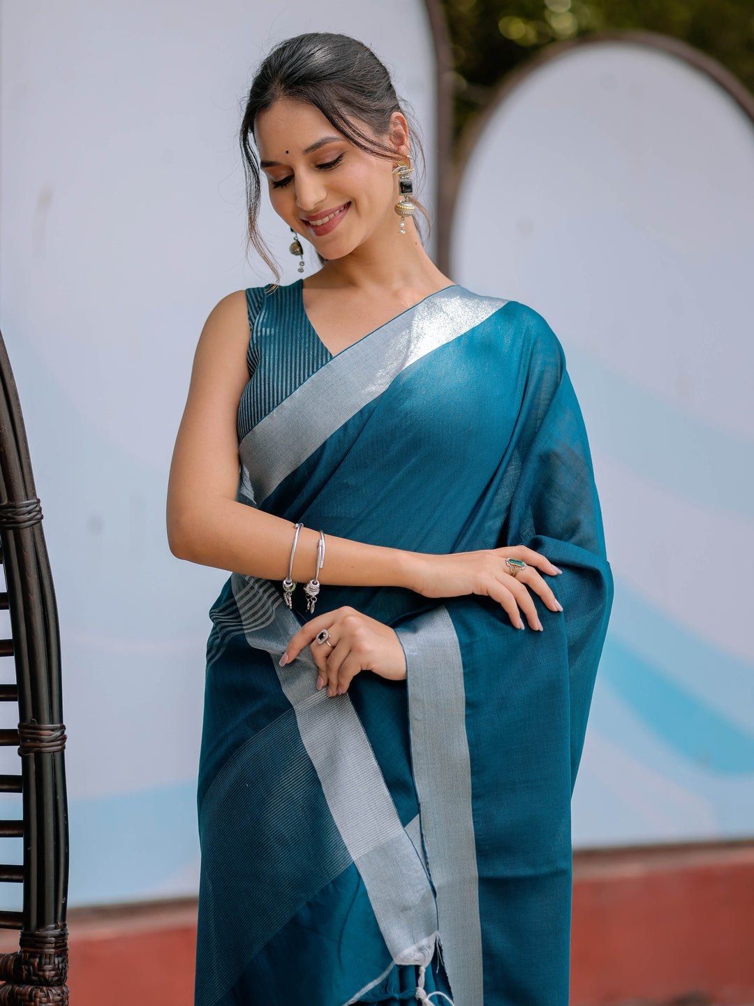 Linen Cotton Saree