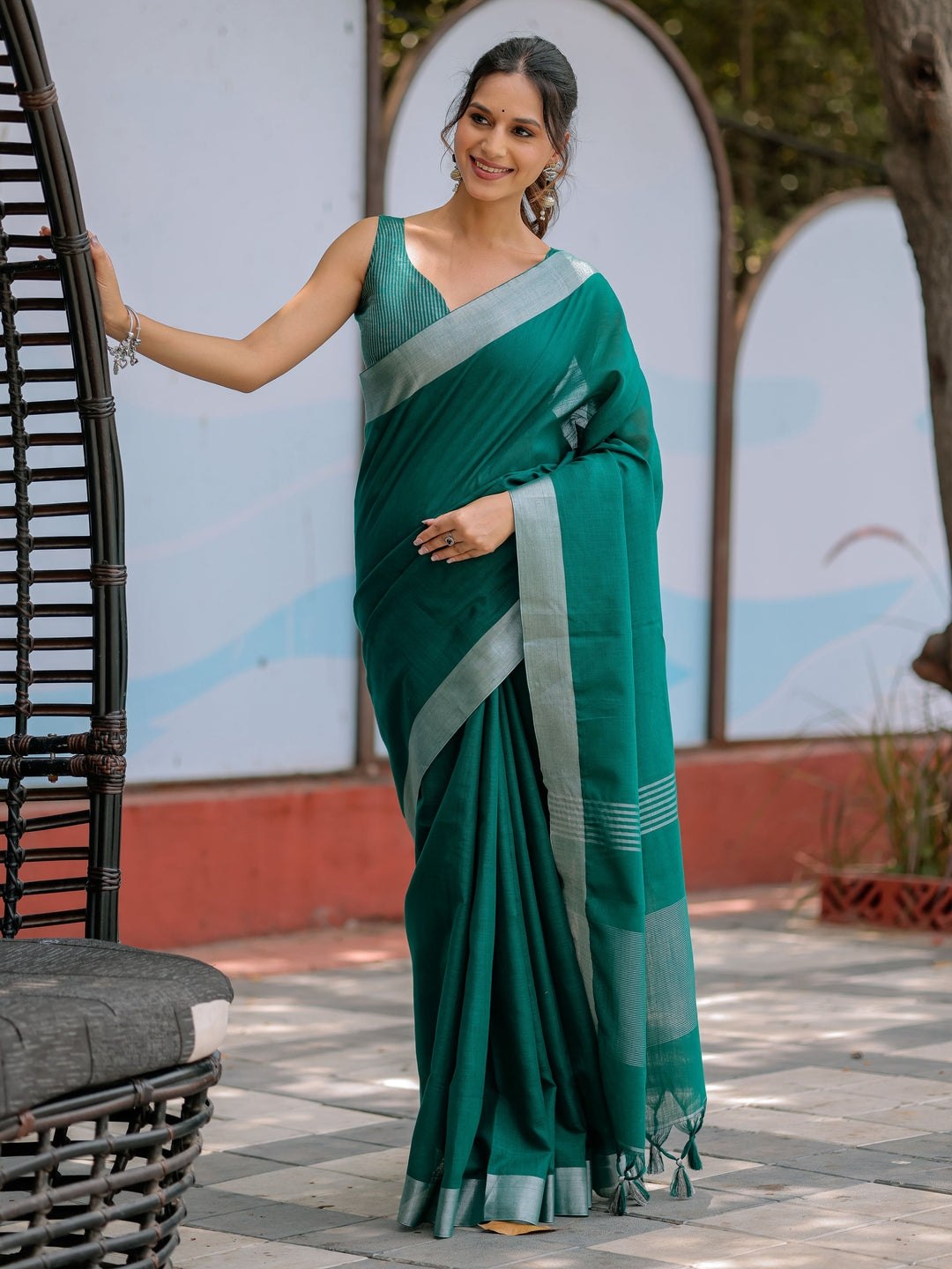 Linen Cotton Saree