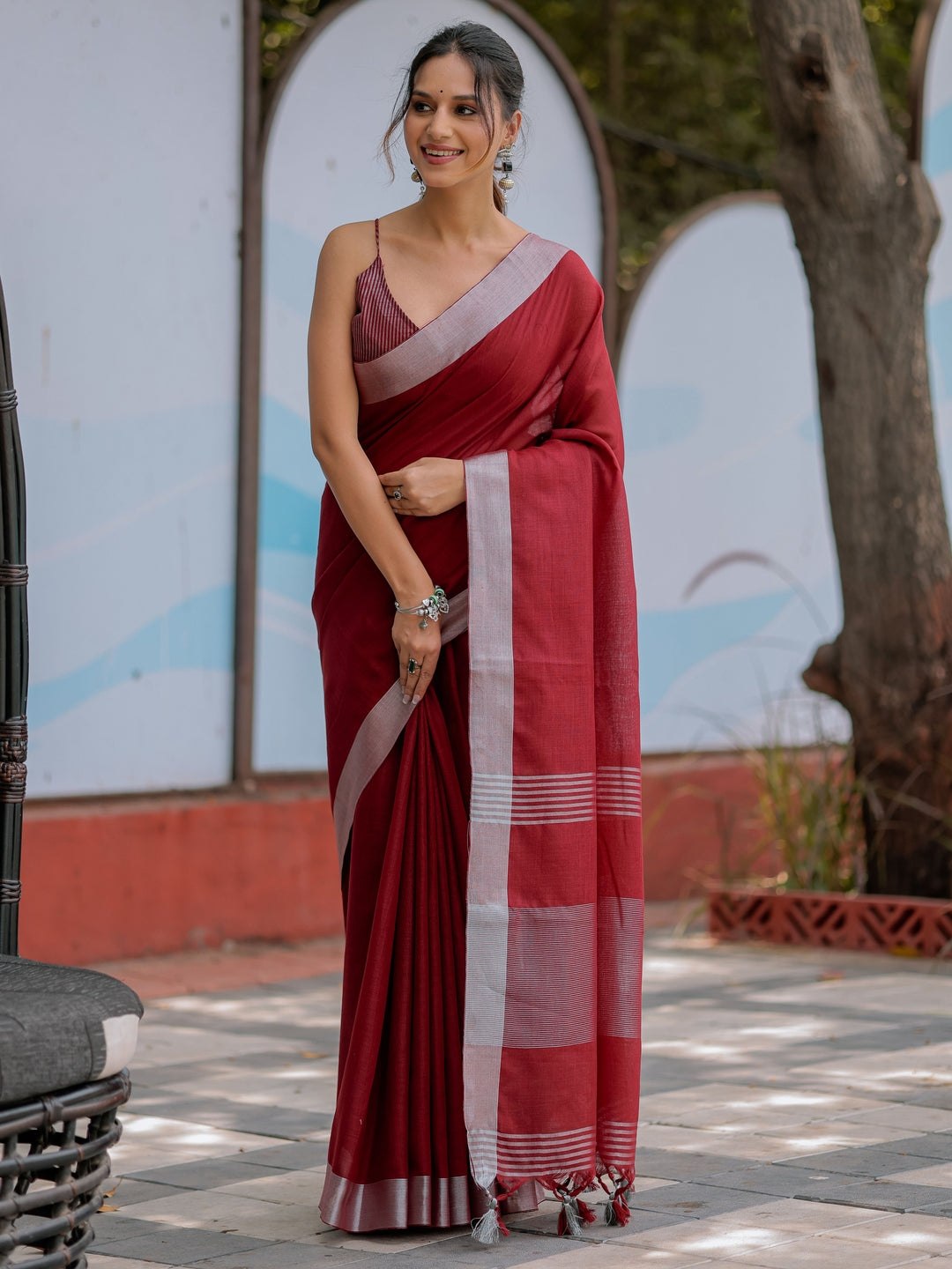 Linen Cotton Saree